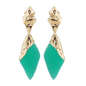 ALEXIS BITTAR • Crumpled Cap Lucite Drop Earrings